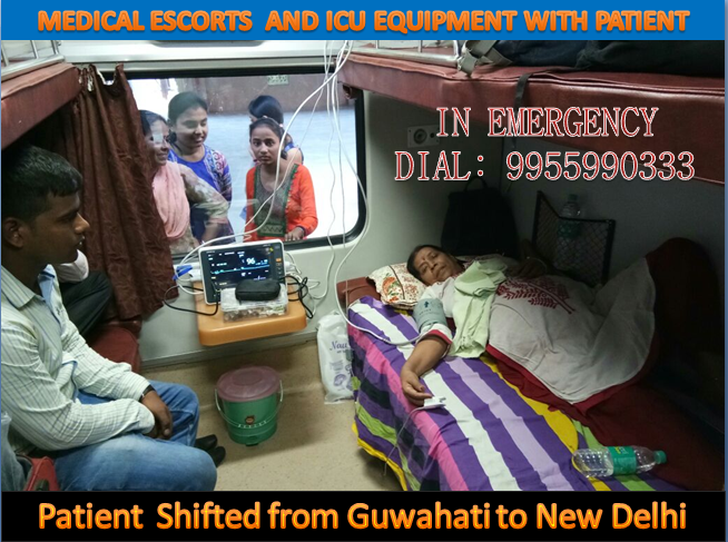 patient shifted fromguwahati to new delhi