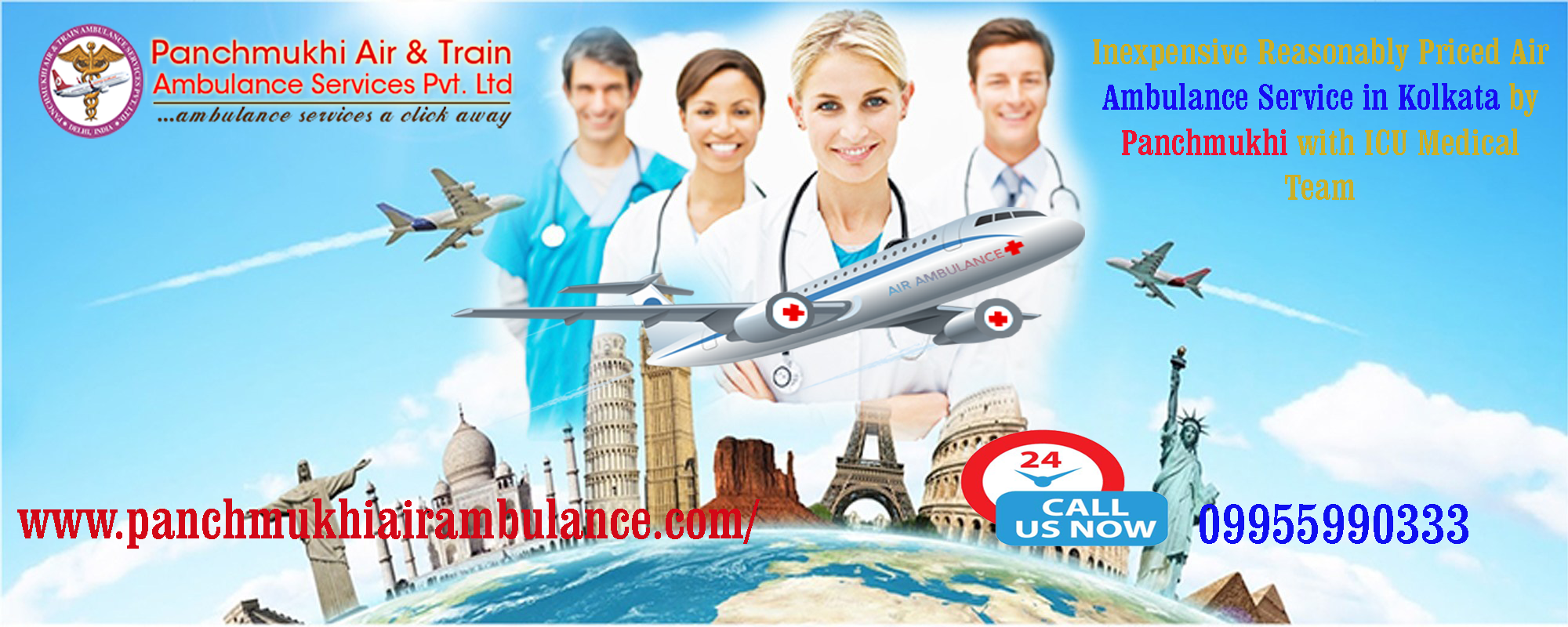 Under Respected Cost and Transparent bed to bed Service of Air Ambulance Service in Kolkata